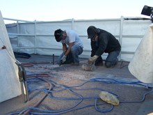 Workers on a Ship Deck